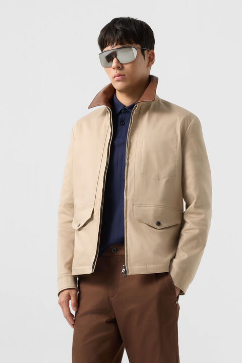 Twill Jacket Mirco In Beige