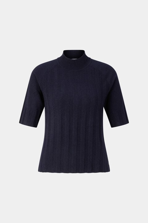 Virgin Wool Cashmere Shirt Tina In Navy Blue