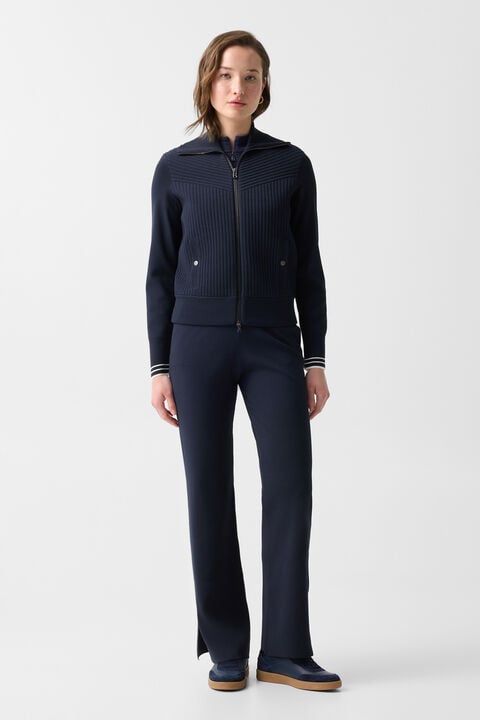 Jana Knit Jacket In Navy Blue