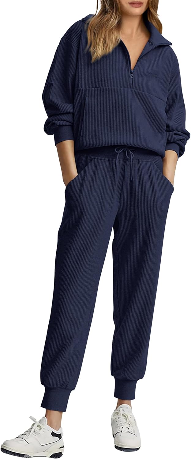 NEU 🔥 Damen Baumwolle Zweiteiler Oversized Kapuzenpullover Weite Beine Jogginghose Lässiges Set
