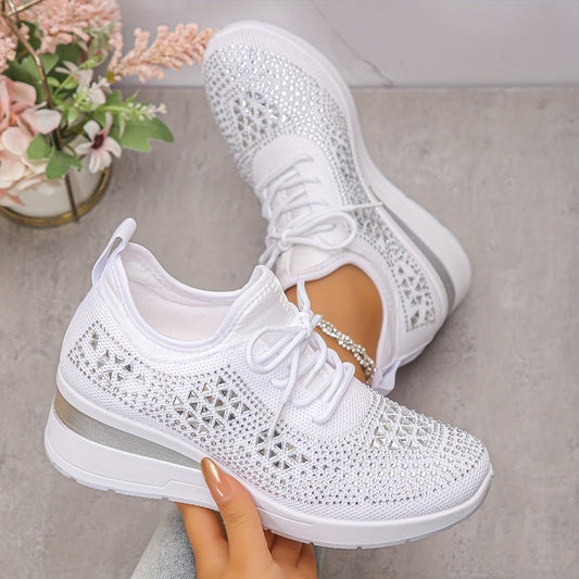 🔥Ultimo Giorno Promozione 70% DI SCONTO - Sneakers Ortopediche Traspiranti con Strass per Donna Casual e alla Moda