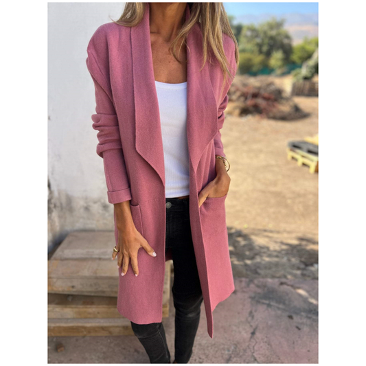 🔥Solo 36 rimasti in magazzino: Cardigan casual con collo a revers e maniche lunghe