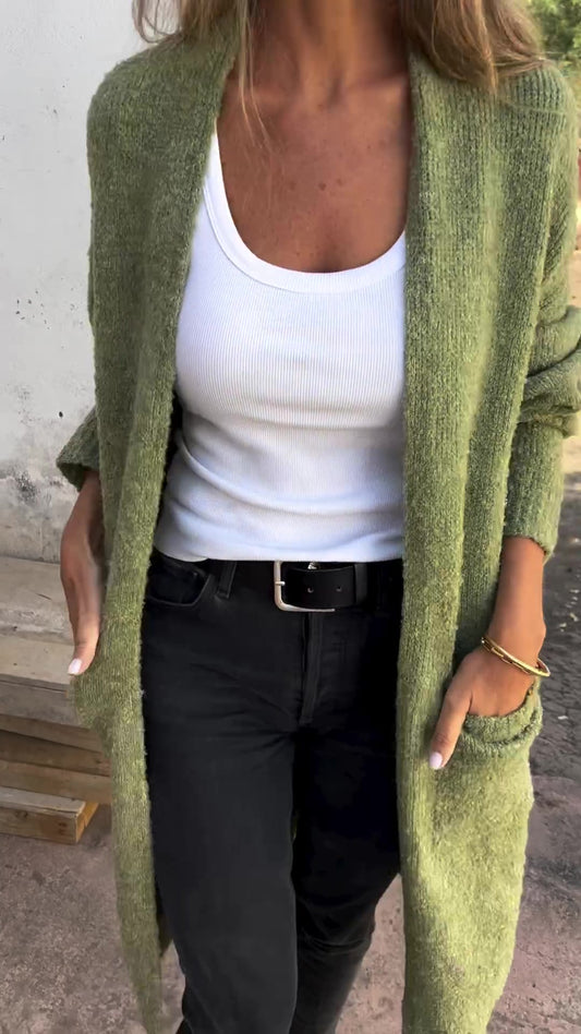 🔥Solo 36 rimasti in magazzino - Cardigan da donna oversize in maglia casual con tasche