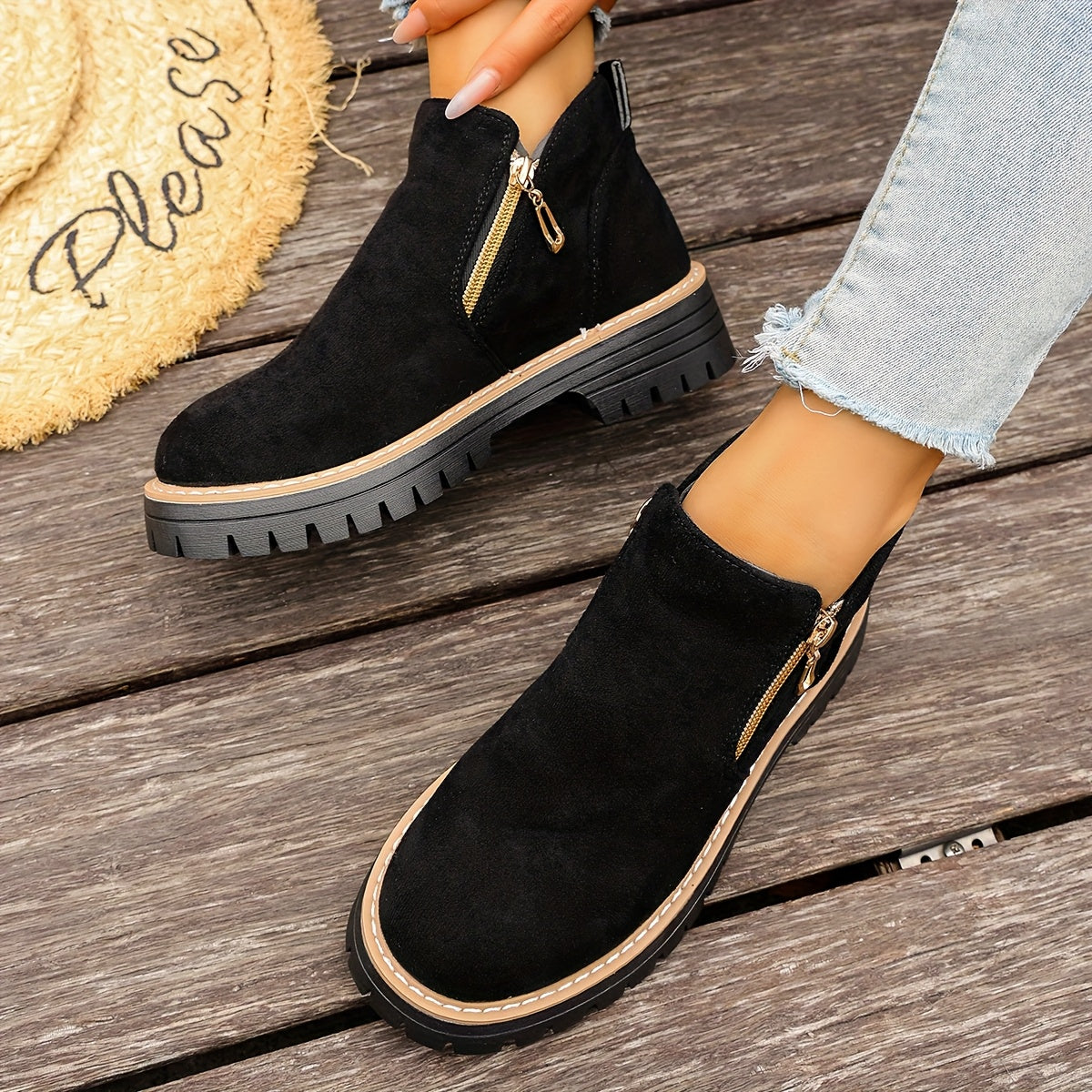 🔥Letzter Tag Promotion 50% RABATT - Plateau-Stiefeletten für Damen