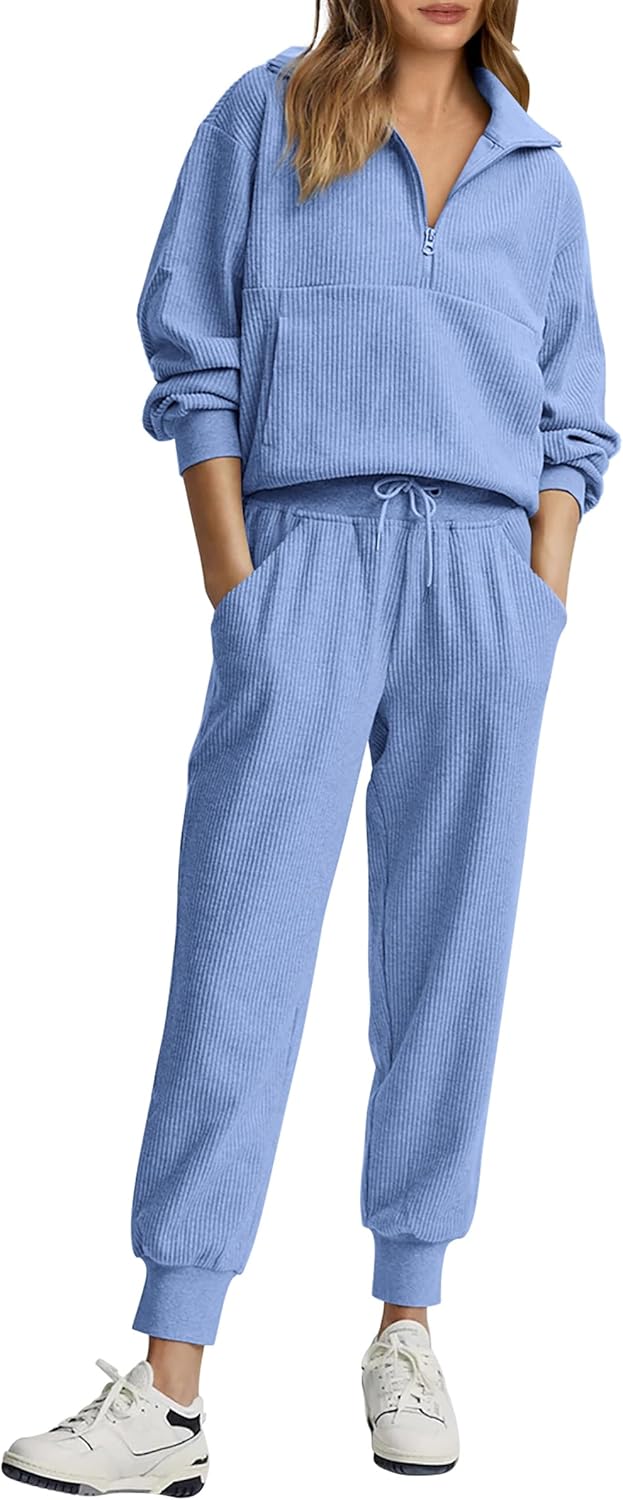 NEU 🔥 Damen Baumwolle Zweiteiler Oversized Kapuzenpullover Weite Beine Jogginghose Lässiges Set