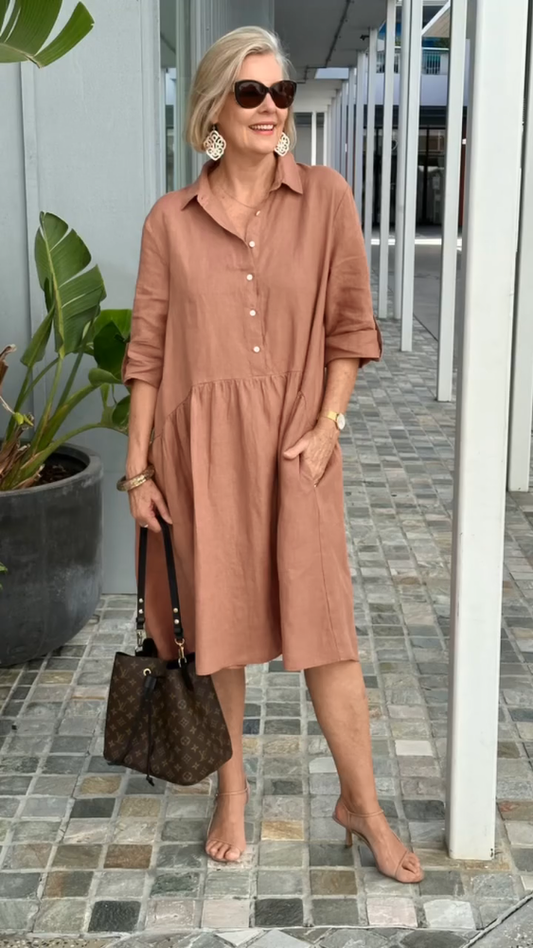 🎉🔥ULTIMO GIORNO SCONTO 50%🔥 Nuovo vestito casual da donna in cotone e lino