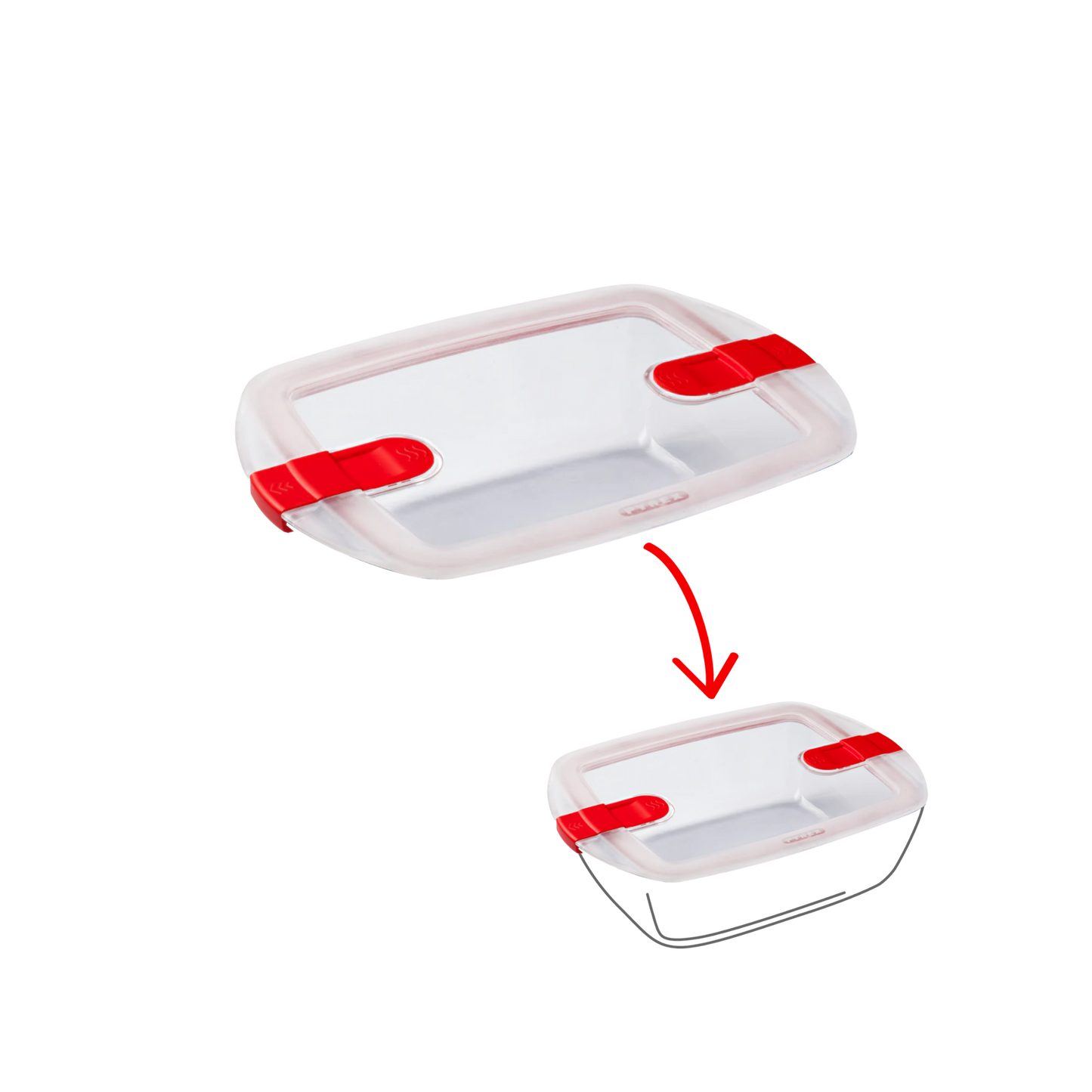 Cook Heat - Rectangular spare lid with steam valves