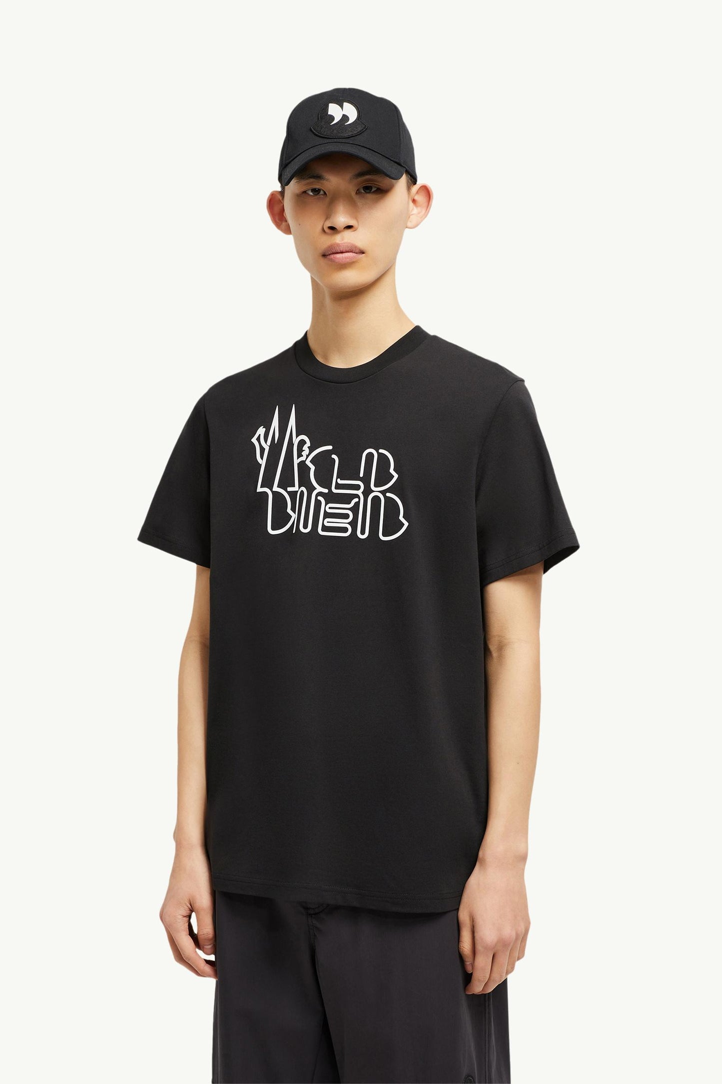 Curved Logo Cotton T-Shirt