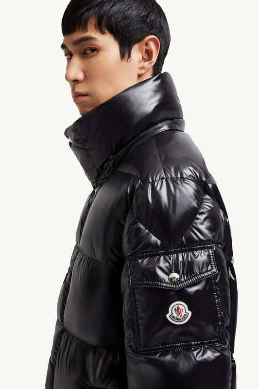 Hanoverian Hooded Square-Quilted Long Down Jacket