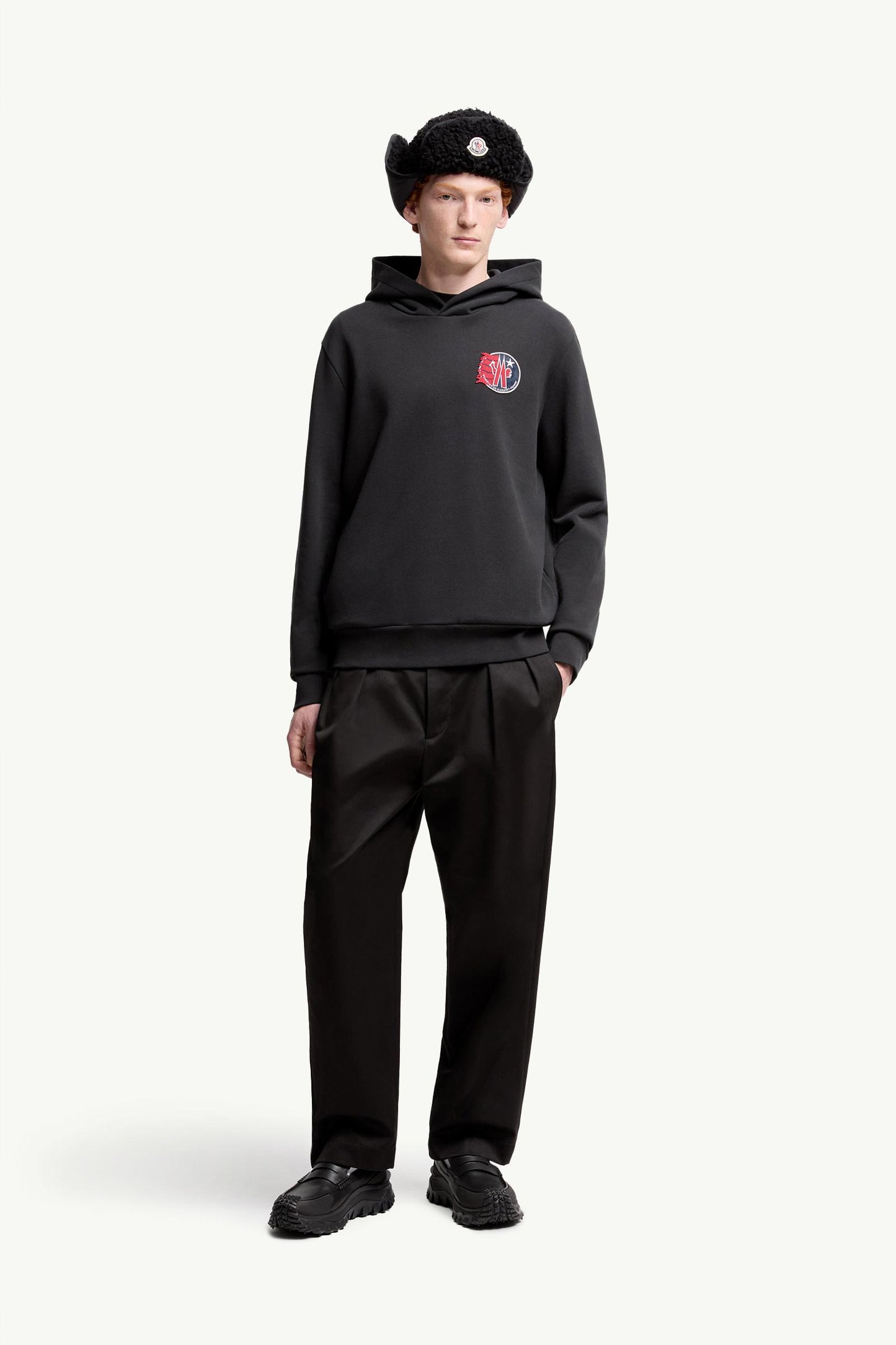 Star Logo Patch Cotton Hoodie