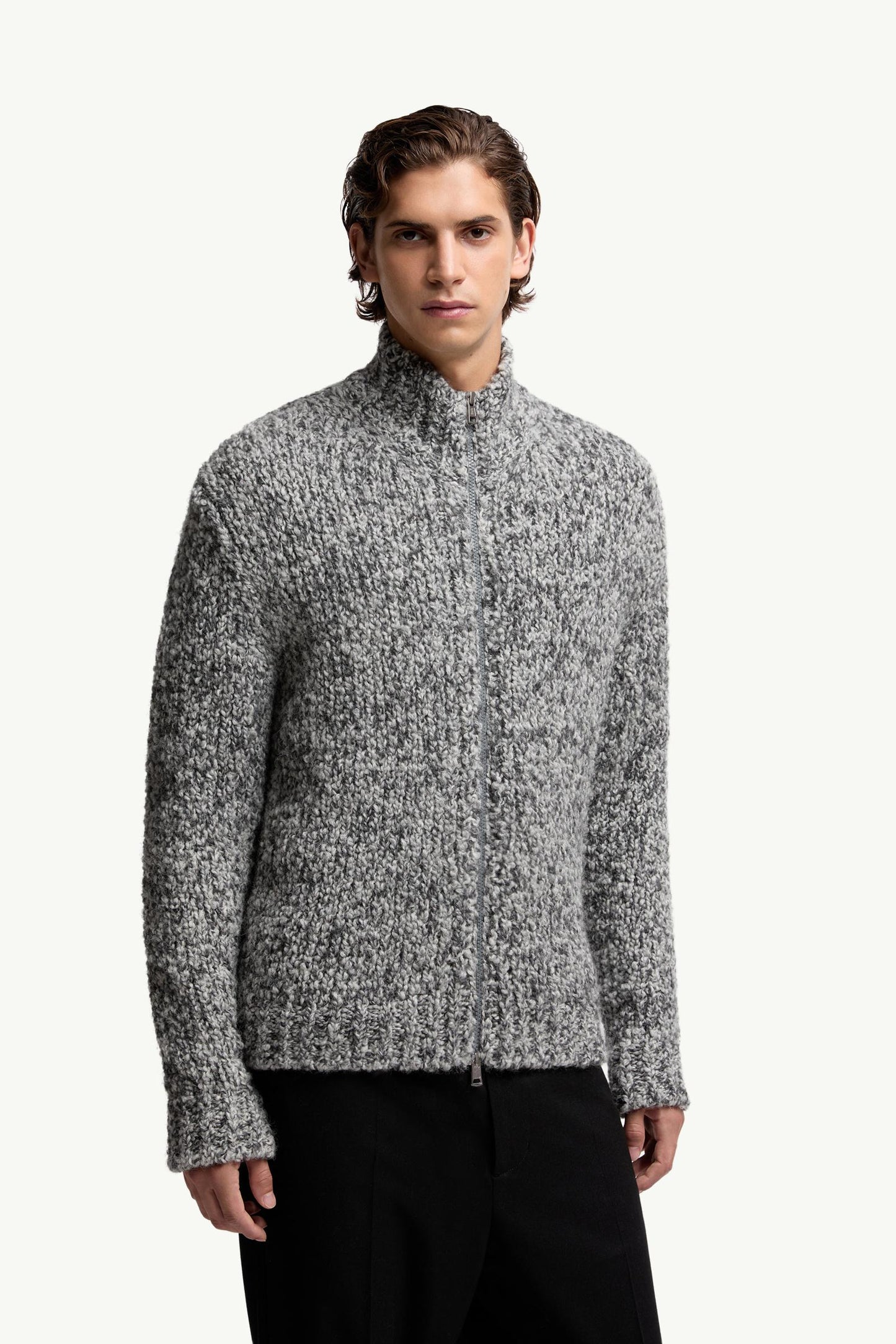 Wool & Alpaca Zip-Up Cardigan