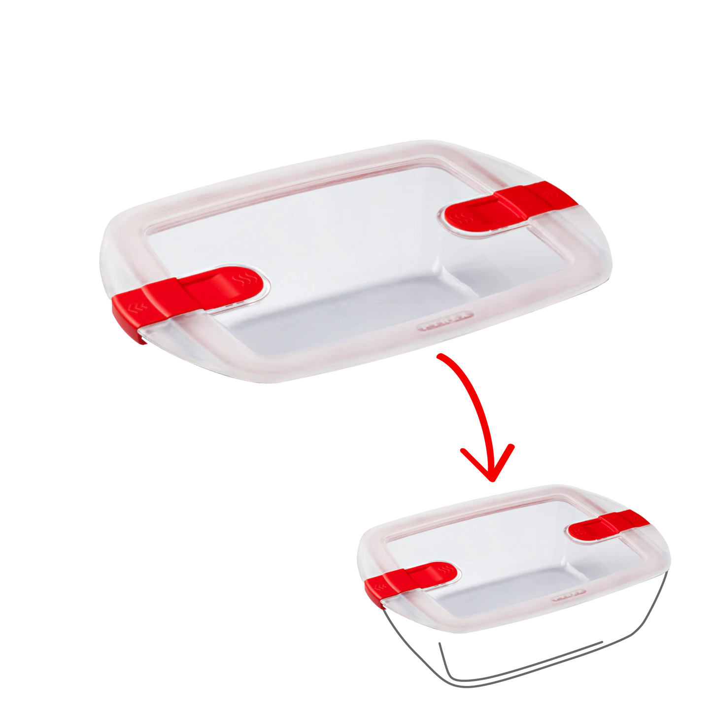 Cook Heat - Rectangular spare lid with steam valves