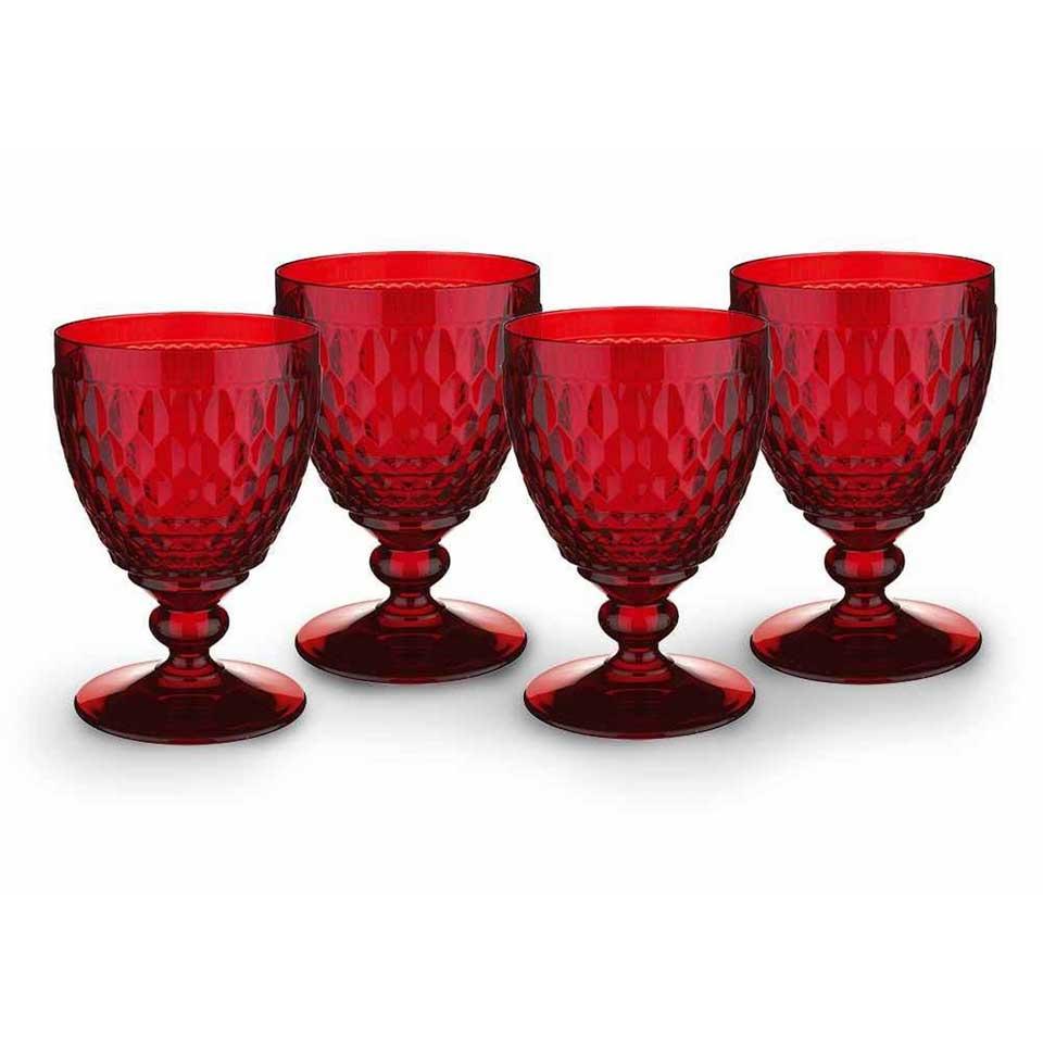 Boston Colored - Kelch - Rot (4er-Set)