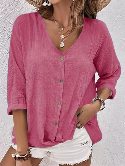🔥Lockerer V-Ausschnitt Pullover Damen-Shirt