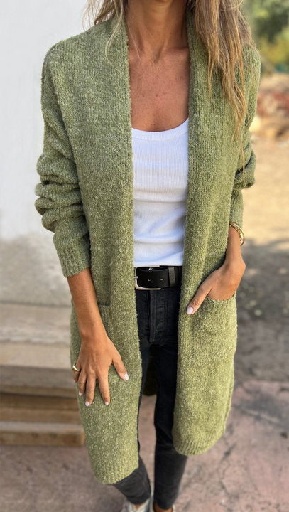 🔥Solo 36 rimasti in magazzino - Cardigan da donna oversize in maglia casual con tasche