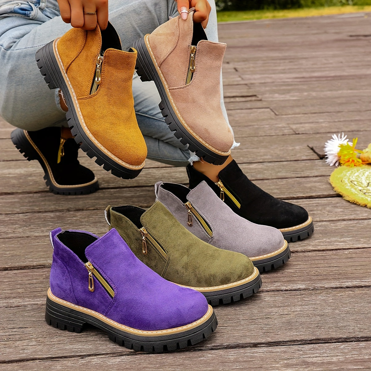 🔥Letzter Tag Promotion 50% RABATT - Plateau-Stiefeletten für Damen