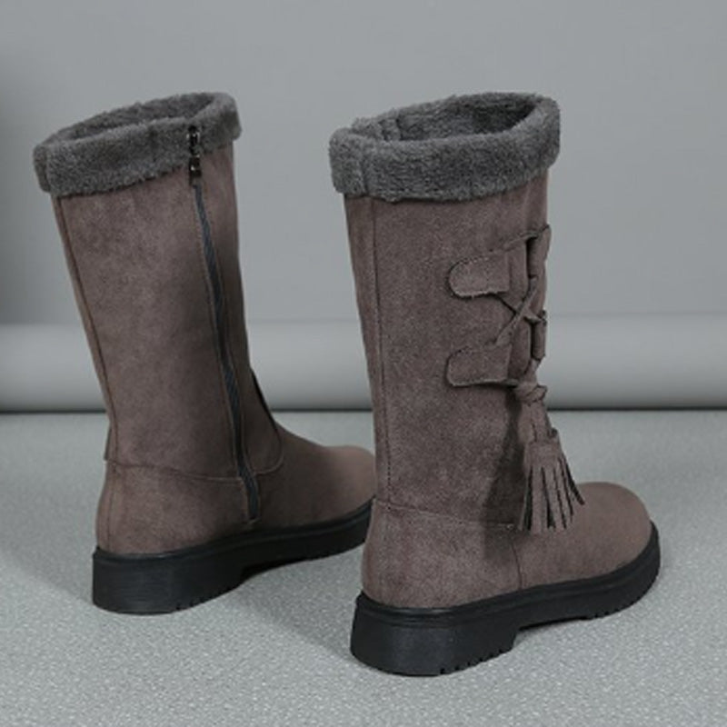 Women's Warm Mid-Calf Boots with Side Zipper 🔥Direct 50% Off, King of Cost Performance!This Deal is Epic!
